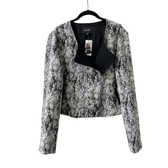 Karen Kane Jackets & Blazers - NWT Karen Kane Black Silver Motorcycle Jacket XL
